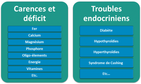 Tableau carences et déficit