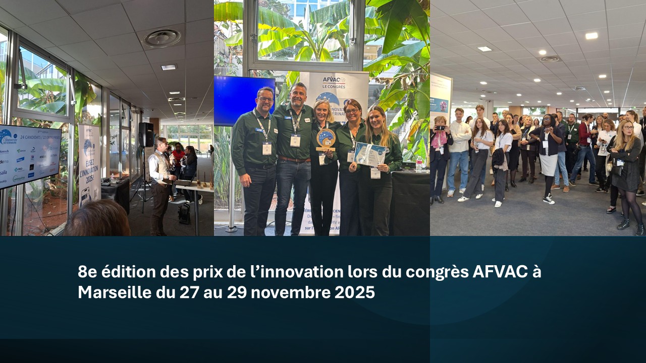 8e édition des prix de l’innovation lors du congrès AFVAC à Marseille du 27 au 29 novembre 2025
