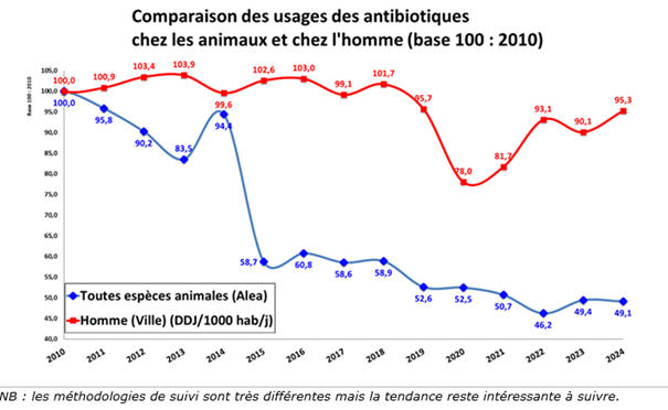 Comparaison usage antibiotiques