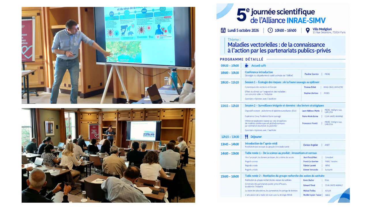 5e journée scientifique de l’Alliance INRAE-SIMV : « Maladies vectorielles : de la connaissance à l’action par les partenariats publics-privés »