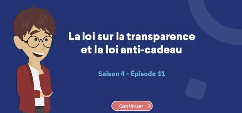 Diaporama Saison 4 Episode 11 La loi sur la transparence et la loi anti-cadeaux